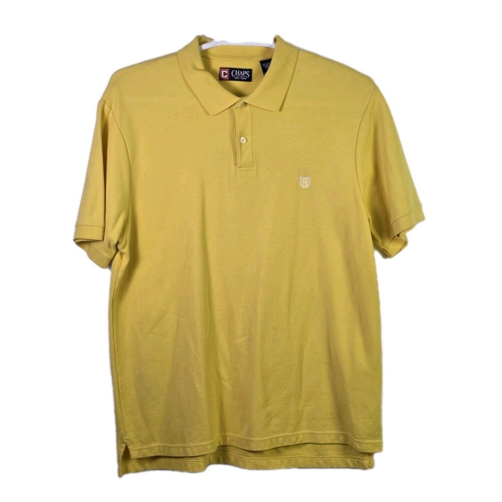 CHAPS Men’s XL Yellow Short Sleeve Polo Shirt‎
